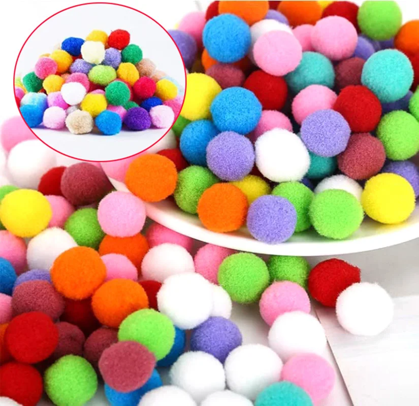 30-300ks POM Poms Poms Fluffy Soft Pompom Ball 8/10/15/20/25/30 mm ručne vyrábané šitie remeselníkov