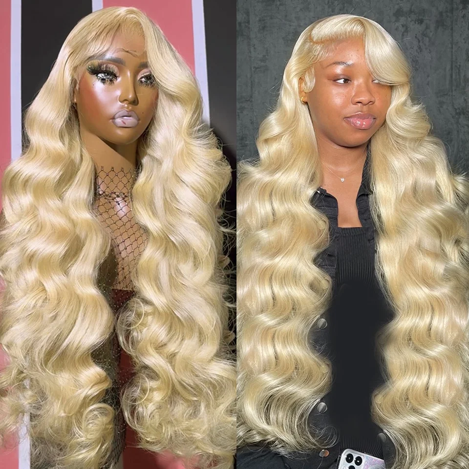 30 40 palcov skutočné ľudské vlasy 250% Hustota tela Wavy Honey Blonde 613 HD Lace čelné parochne 13x4 13x6 Brazílske vlasové parochne pre ženy