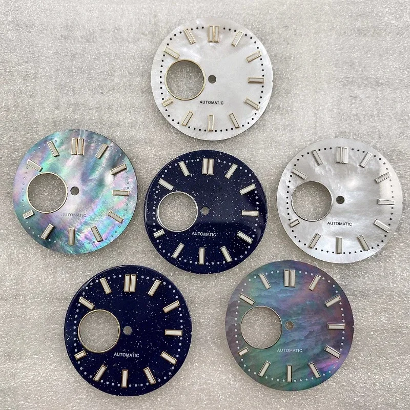 30,5 mm NH38 DIAL S HOLLOW SHELL Matka perlového vytáčania Zelená svetelná hviezdna obloha DIAL VLASTNÁ PRE NH38 MOUNTION WATCH