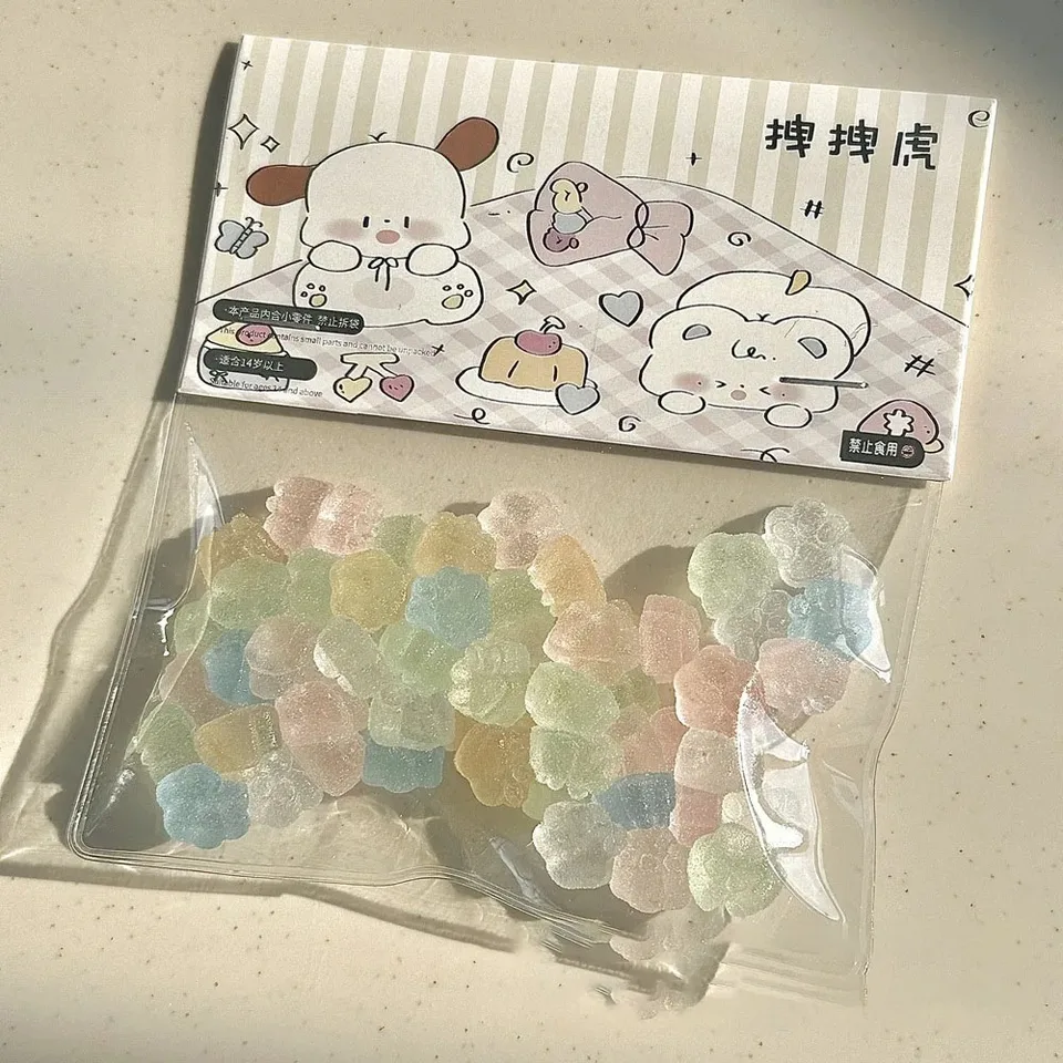 30/50/100ks liečivé kawaii farebný ľadový makarón Mini mačiatko stlačte stláčanie hračiek fidget hračky pre deti Detský darček k narodeninám