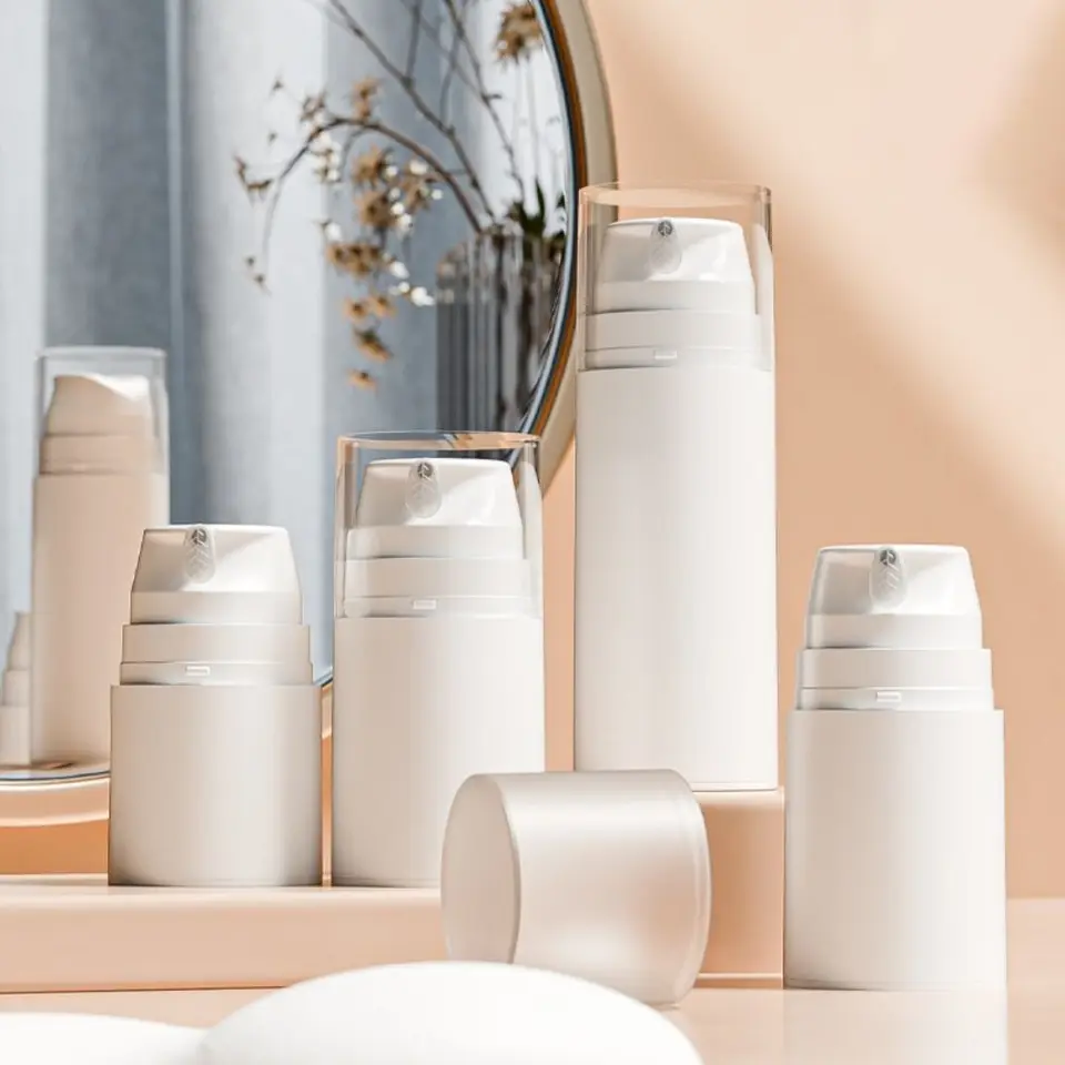30/50/80/100/120/150 ml prázdne a vzduchové pumpy Mini Lotion Vákuové kozmetické nádoby Ženy tvoria cestovnú emulznú fľašu