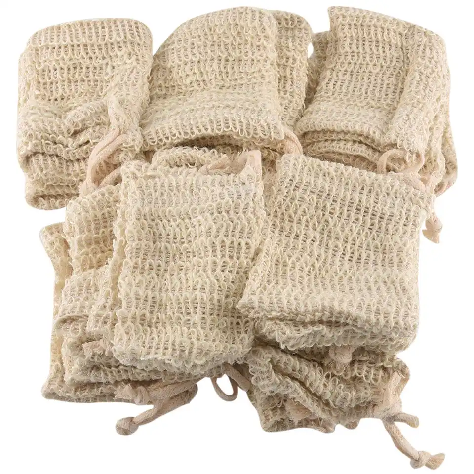 30 balenia prírodného sisal mydlového tašky Exfoliating mydlového držiaka vrecka