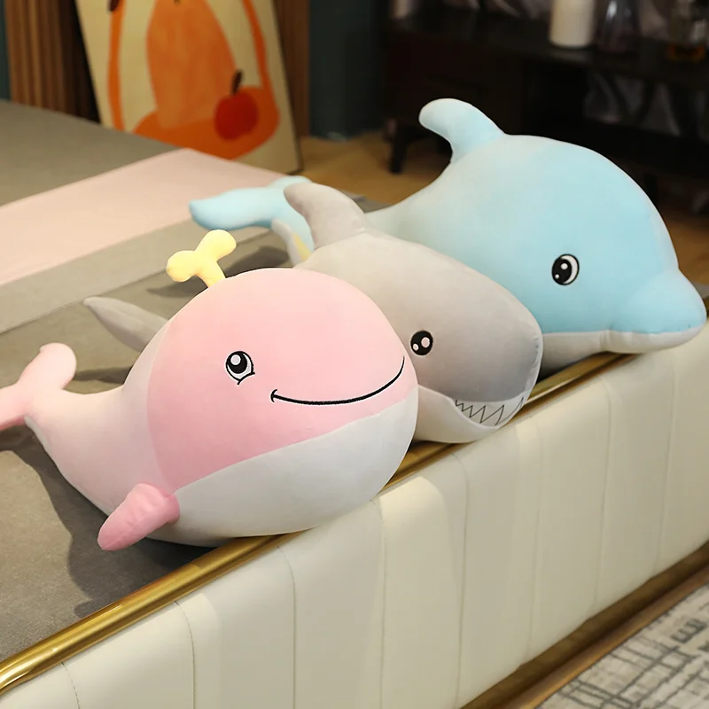 30 cm kawaii Dolphin Whale Shark Plush Hray Fľda o mäkké roztomilé zvieracie vankúše Hračky pre deti pre deti dievčatá Dievčatá narodeniny Darčeky