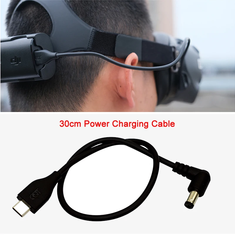 30 cm napájací vodič nabíjacieho kábla pre DJI FPV Combo Combo Goggles V2 Okuliare nabíjacie káble