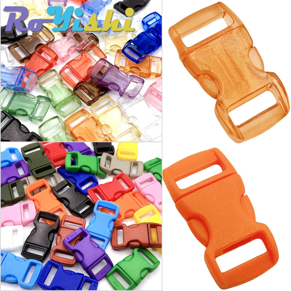30 ks/balenie 10 mm bočné uvoľňovanie spona zakrivený padák 550 Paracord Clip Clip Cat Cat Catp Strap Webbing Batoh DIY Accessori