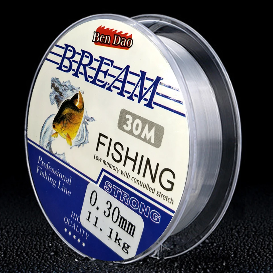 30 m rybárska linka Super silná monofilament nylon japonsko Materiál slaná voda rybárska línia s nízkou pamäťou kaprov 0,08-0,30 mm