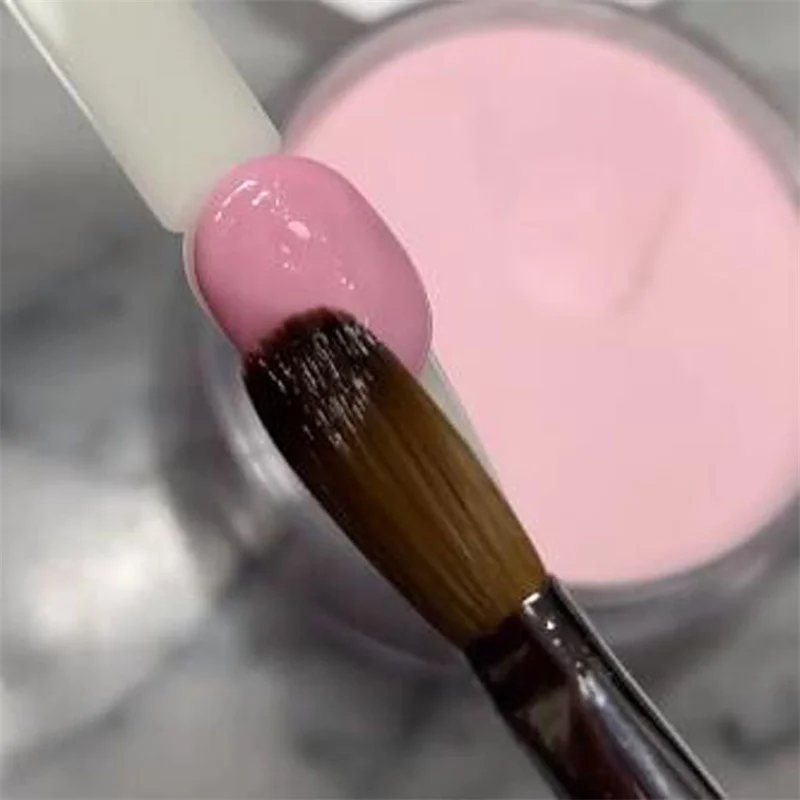 30 ml (1oz) nahá farba akrylového prášku 3in1 predlžovací staviteľ rezbárskeho vyrezávania akrylového prášku DIY fľaškovú fľaškovú krištáľovú ružovú ružovú manipuláciu prášku