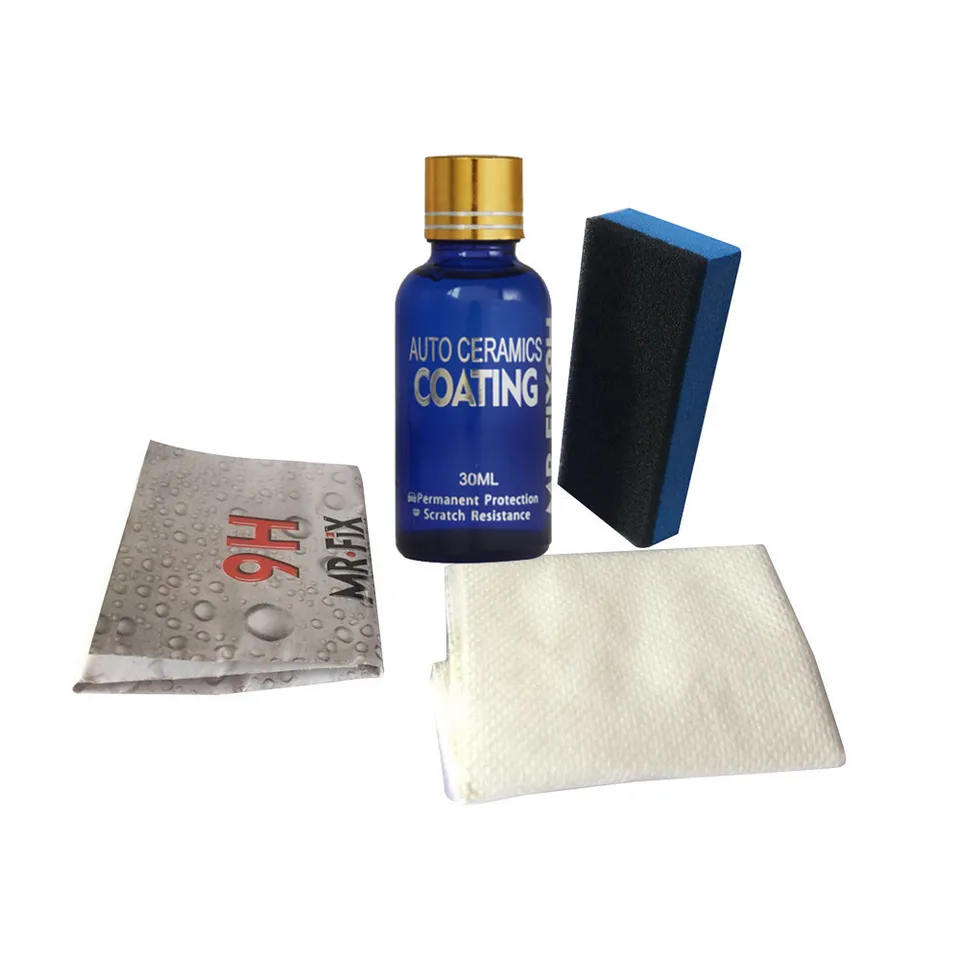 30 ml 2*keramika automobilu Mr.Fix 9H Poľský nano sklenený kabát anti-štrkut
