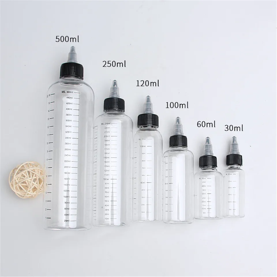 30 ml/60 ml/100 ml/120 ml/250 ml plastových doplňovateľných fľaše Pet Olej kvapaliny Kvapaliny