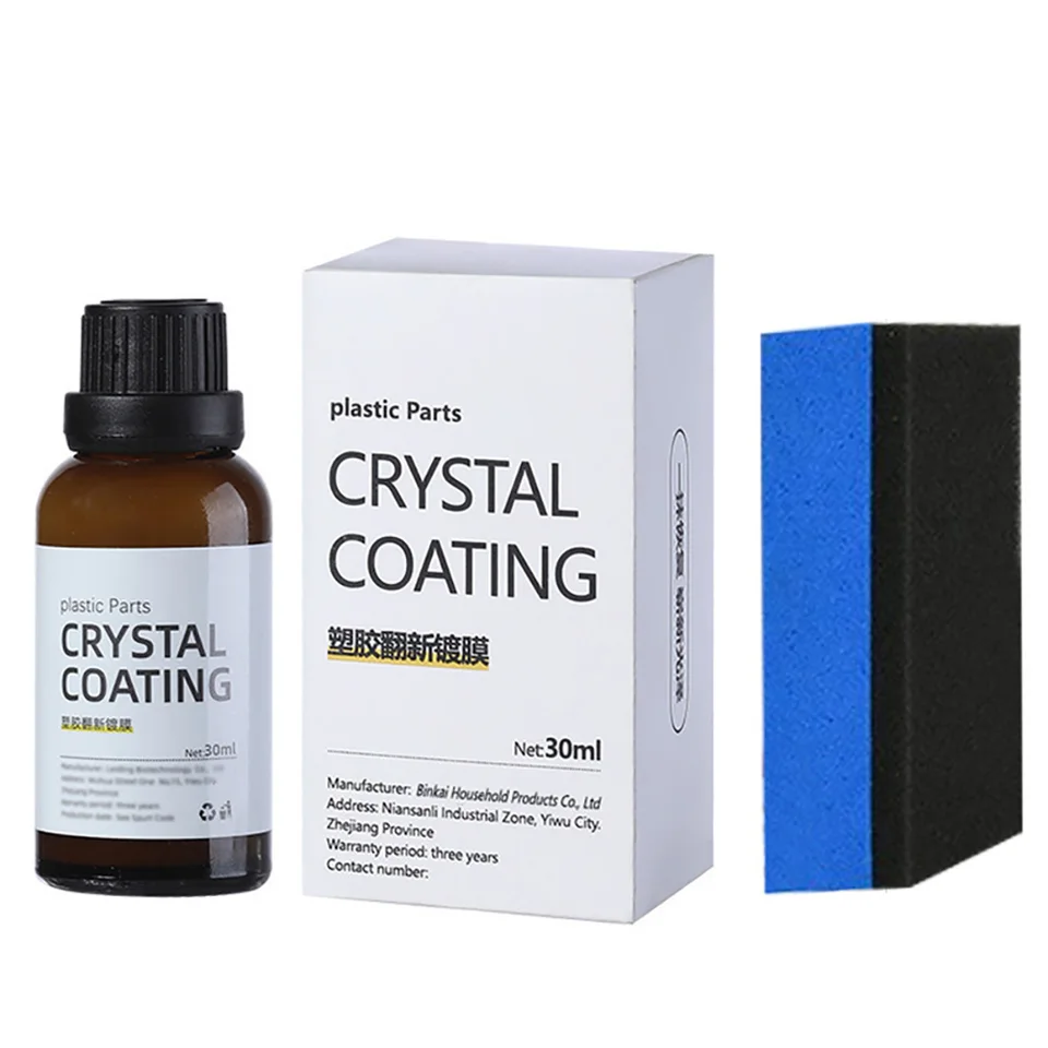 30 ml plasty dielov Crystal Coating Plastics Restorer Restorer Restorer pre autá Agent