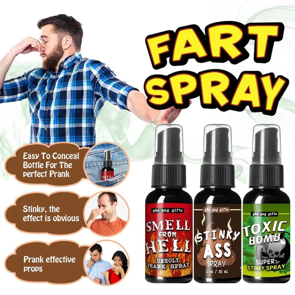 30 ml tekutý prdelný sprej môže smradiť plynový zadok smelk-smart bombový žartové novinky hračky na párty dodávky pre darčeky pre priateľov