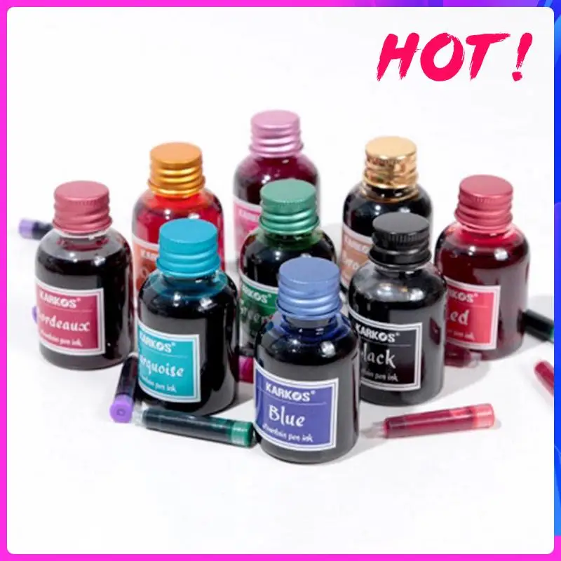 30 ml čisto farebné fontánové pero atramentové atramentové atramenty Stationaly School Vysoko kvalitná kaligrafická písanie fontánneho pero atrament