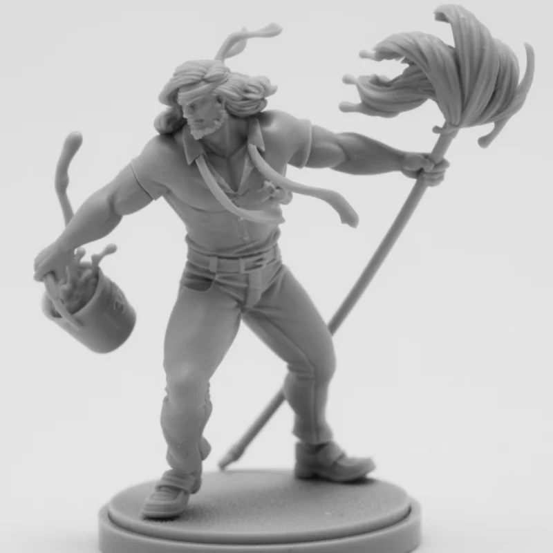 30 mm základná škála živice Obrázok Model Model brady Čistiteľ miniatúrne mini sochy nezasiahnuté nenatreté N065