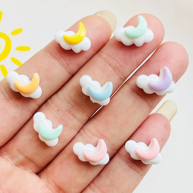 30 počítačov Nové roztomilé mini kawaii karikatúra Mesiac Flat zadná živici zošita