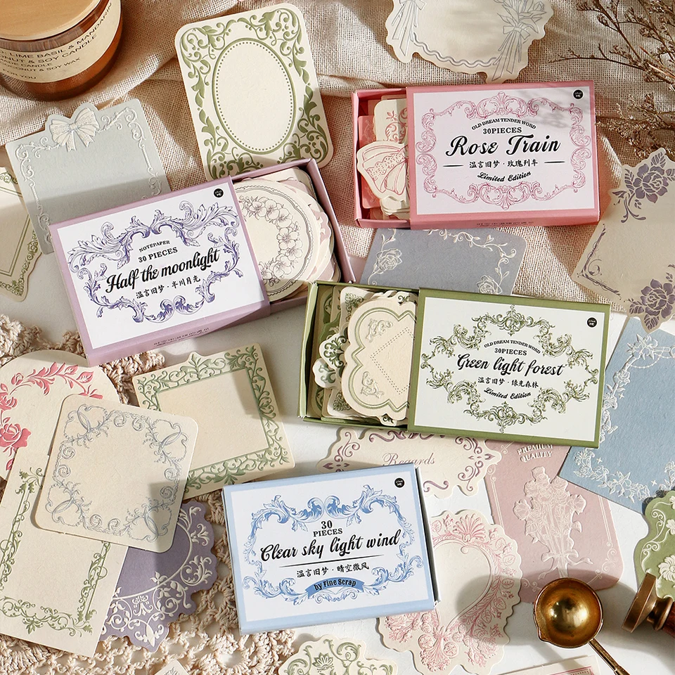 30 počítačov v boxovanom vintage materiálovom papieri dekoratívne scrapbooking denník album pozadie papier DIY dekoratívne nevyžiadané denník Dodávky