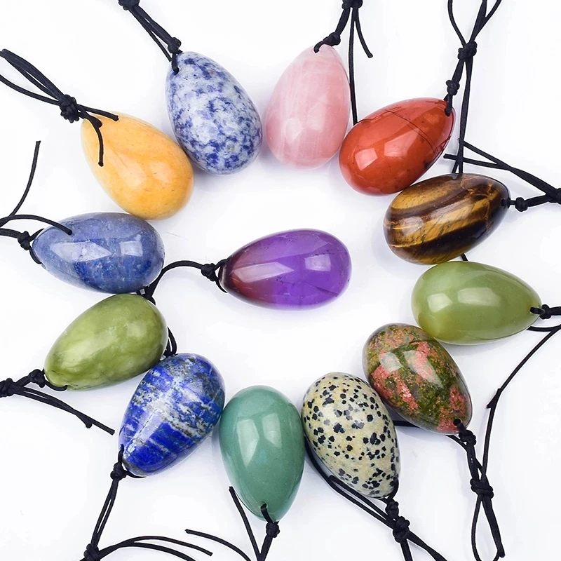 30 x 20 mm Masáže vajcia Prírodný krištáľ jade minerálny yoni guľový kegel vaginálny cvičebný náradie