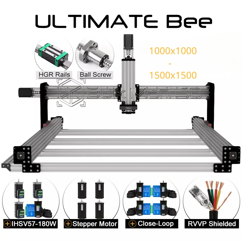 30%zľava Bulkman 3D Ultimate Bee CNC Router Mechanická súprava s guľovou skrutkou Tichý prenos 4 Ax