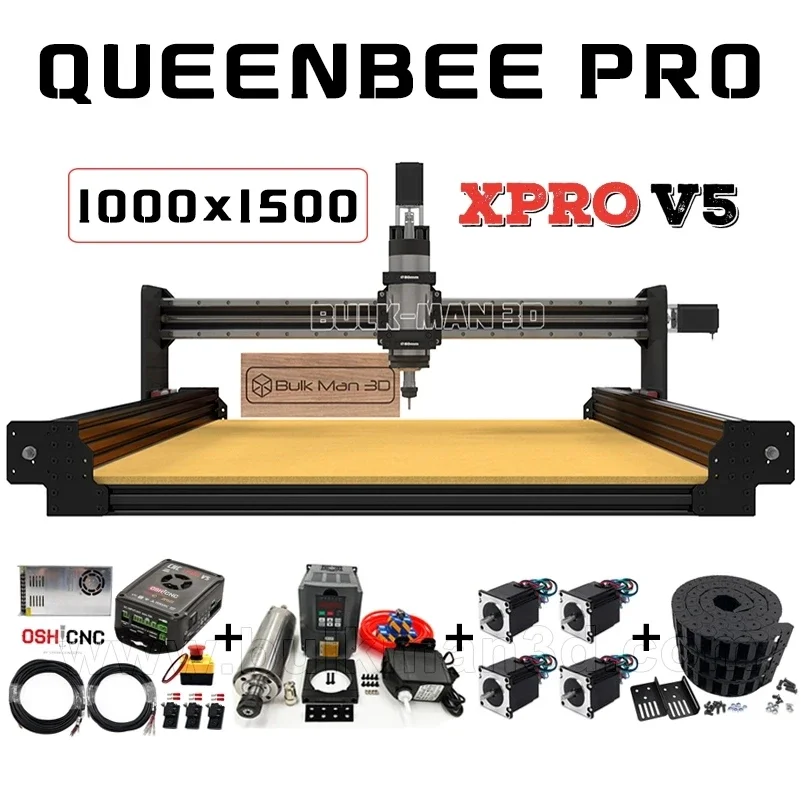 30%zľava Bulkman3d 1000x1500 Queenbee Pro CNC Router Plné súprav