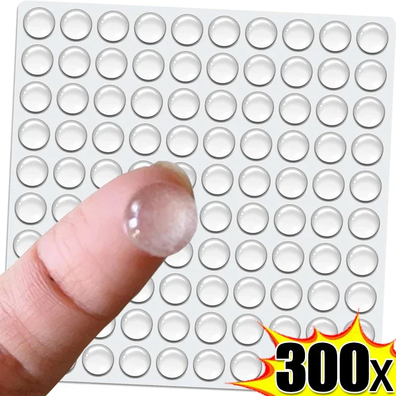 300/100ks Self-útulné číre dvere zastávky tlmiča tlmičový nárazník nárazníky Silikónový nábytok bodky vankúše Ochranné vankúšiky