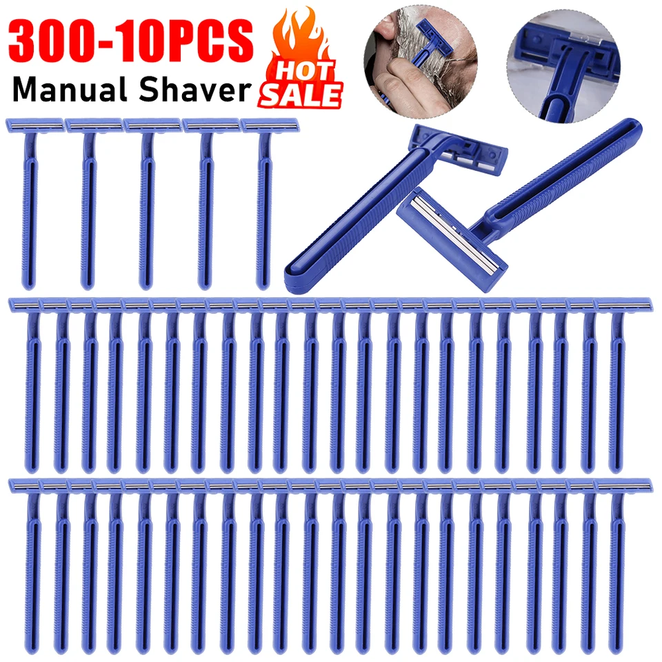 300-10ks nerezové žiletky čepele na jedno použitie z nehrdzavejúcej ocele Kvalita Holvers High End Twin Blade Razor for Men