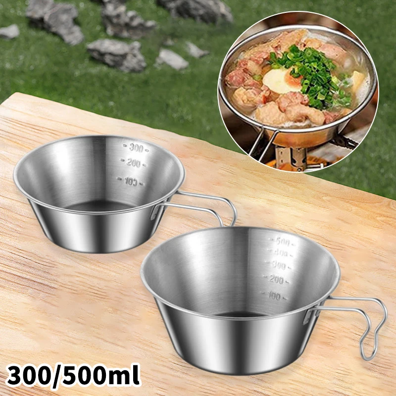 300/500 ml Sierra Cup Outdoor Castle Ocel Sierra Coffee Cup Picnic Taveware Prenosný grilový turistický kemping čajový šál