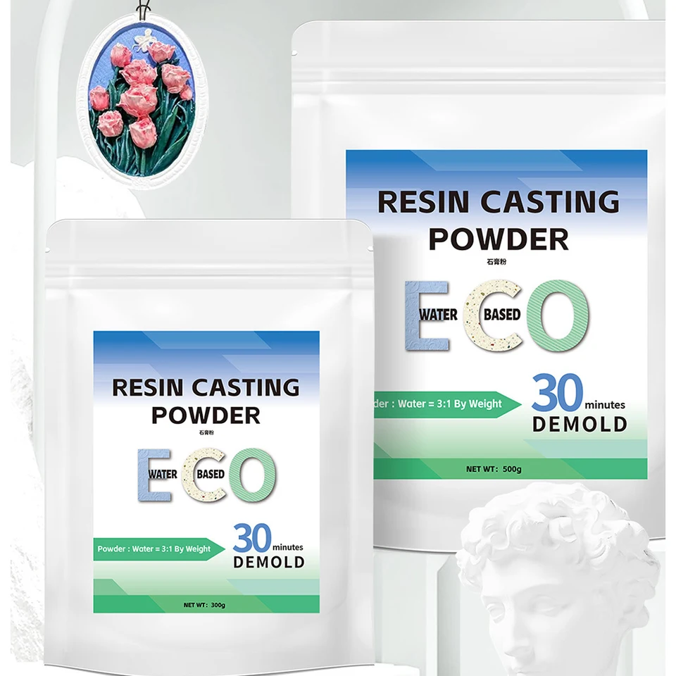 300/500G s vysokou hustotou bieleho sadru prášok DIY DIY Sadrová bábika Casting Fold Wasting Material Cement Clay Craft Materiál