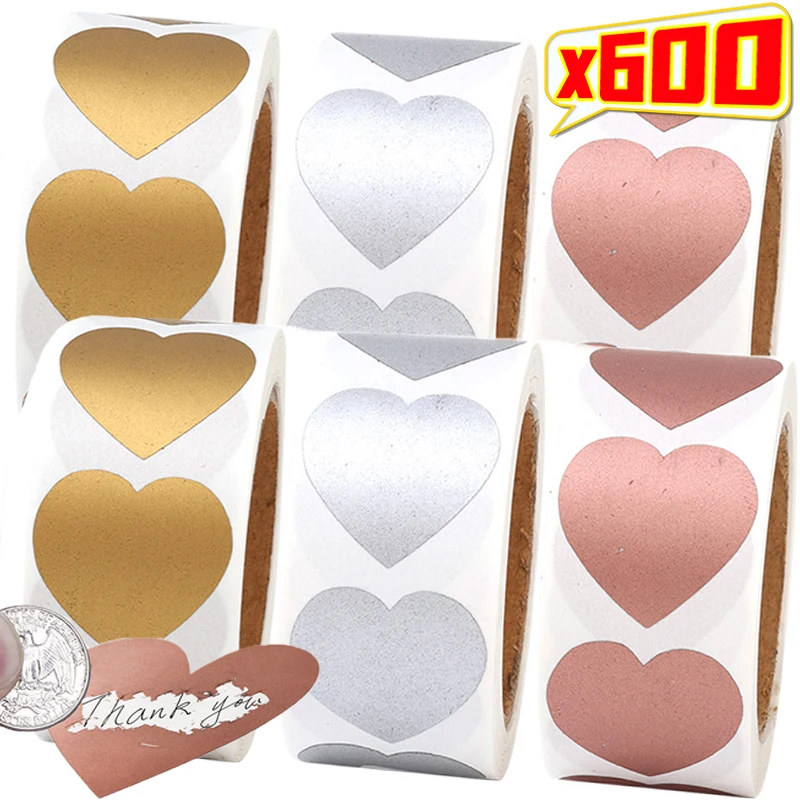 300/600ks Láska v tvare škrabance z nálepky Self Adhesive štítky Nálepka pre domácich majstrov pre ručné vyrábanie pre štítky Scrurs Stucker Party Party