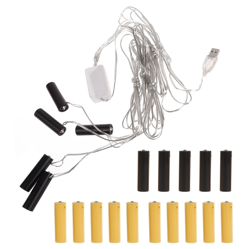 300 cm všetko v jednom eliminátoroch batérie USB AA 4,5 V 3V AA Dummy batériu napájací kábel pre LED svetlá ventilátor