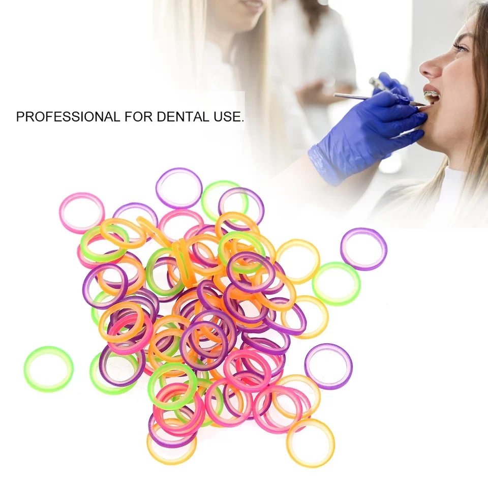 300 ks Elastické gumové zuby Trakčné prstene Ortodontika Gumové pásmo zmiešané zubné zubné nástroje Zubné lekárske príslušenstvo Dentálne laboratórium