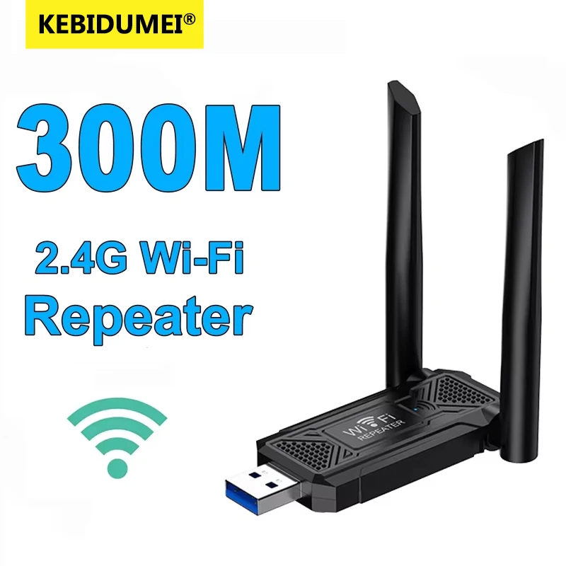 300 Mb / s bezdrôtový USB WiFi Repeater 2.4G Router WiFi Dlhodobý predlžovač Wi-Fi Adapter zosilňovača zosilňovača