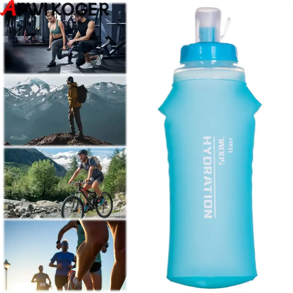 300 ml skladateľná fľaša na vodu BPA Free TPU TPU Collptibilná fľaša s mäkkou vodou na bežecké turistické cyklistické lezenie pre hydratačné balenie