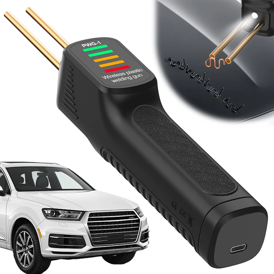 300 W plastový zvárací stroj 200ks Hot zošívačka plastová zváračka pištoľ PVC Wather Heat Gun pre náradie na opravu nárazníka automobilu