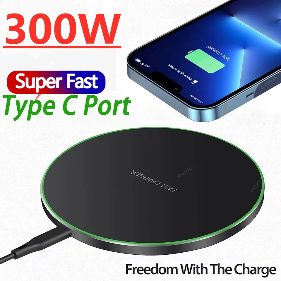 300 W rýchla bezdrôtová nabíjačka pre iPhone 16 15 14 13 12 Pro Max Samsung Galaxy S24 S23 S22 S20 Xiaomi Wireless Nabíjacia stanica