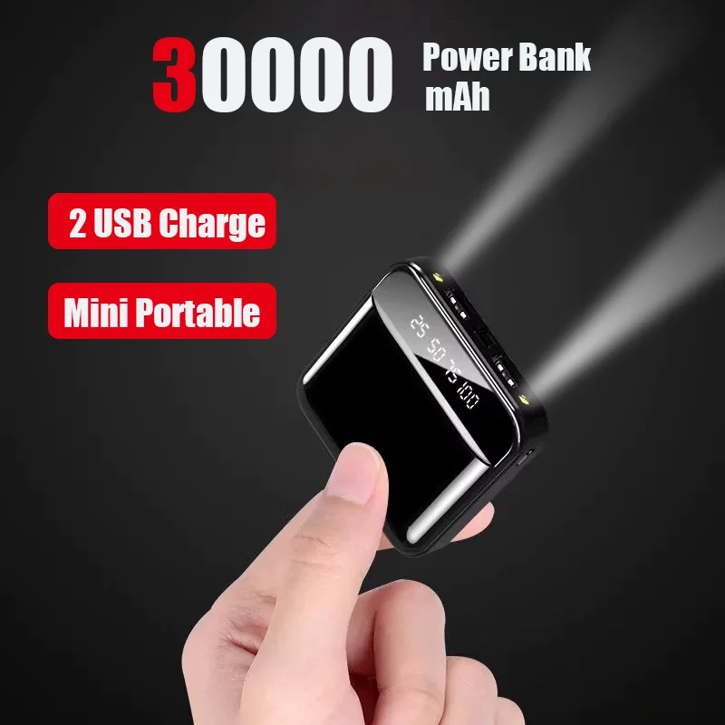 30000 MAH veľkokapacitná elektrická banka Mini super rýchly nabíjaný vstavaný kábel prenosná externá batéria pre iPhone Samsung Xiaomi