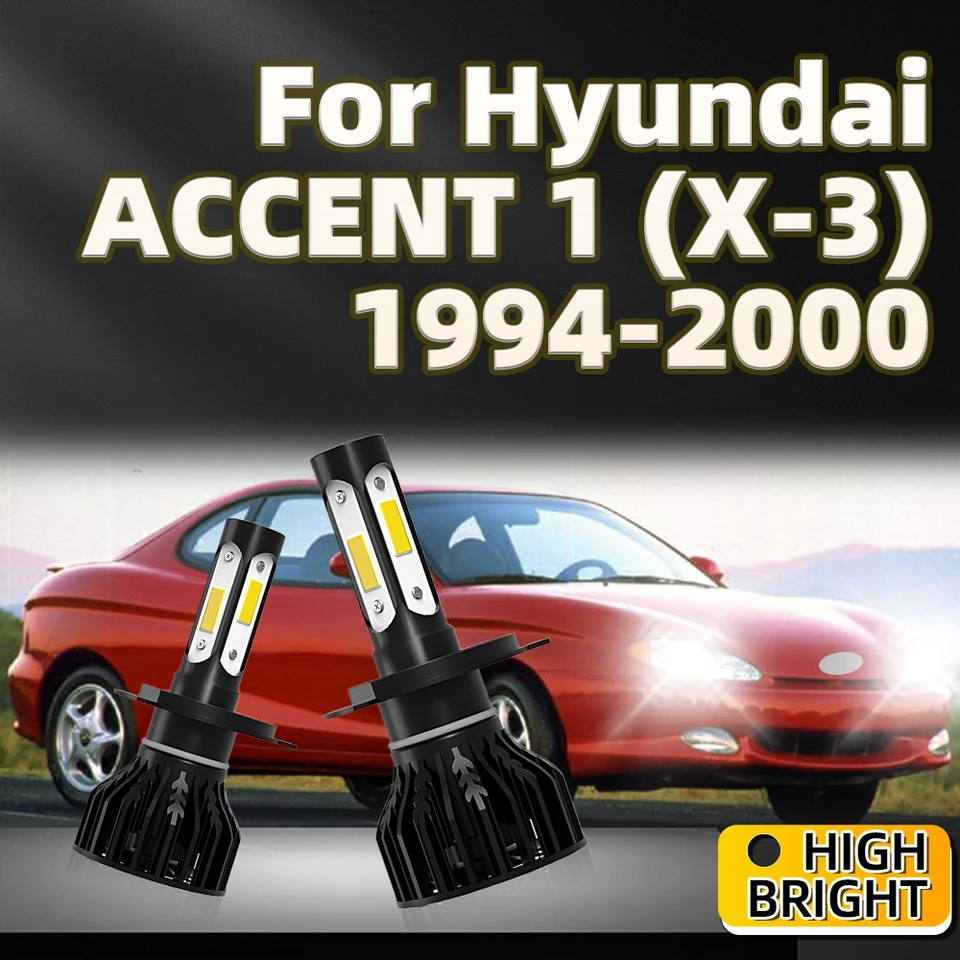 30000LM LED svetlomet High-Power H4 Turbo Lamp 6000K Biele autá Light for Hyundai Accent 1 (X-3) 1994 95 1996 1997 1998 1998 1999 2000