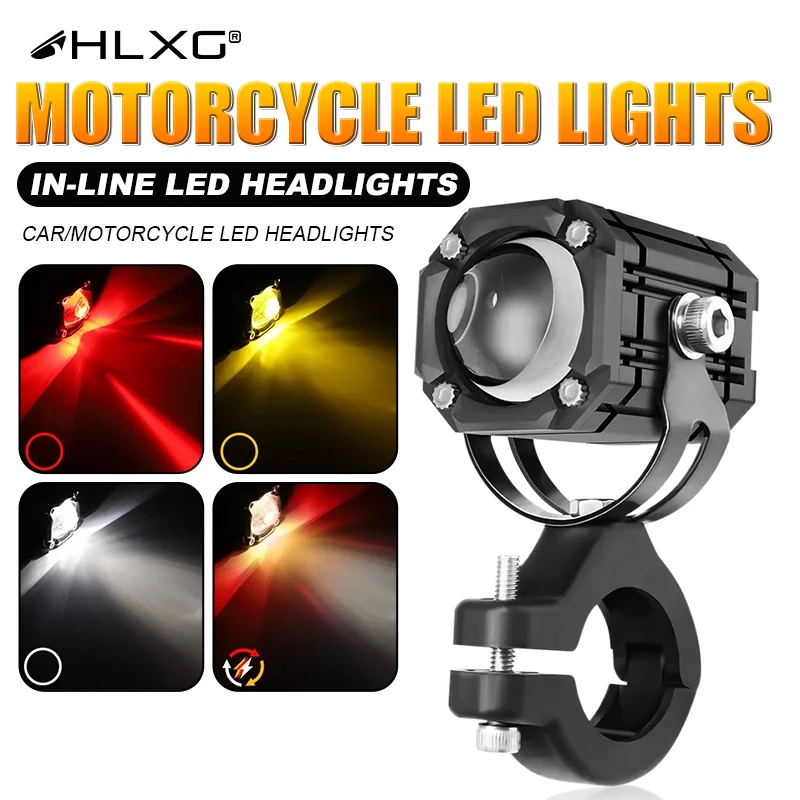 30000LM Motocyklové LED svetlo Automatické príslušenstvo Hmlové reflektory Hmlové svetlomety s šošovkami projektora červeného diabla
