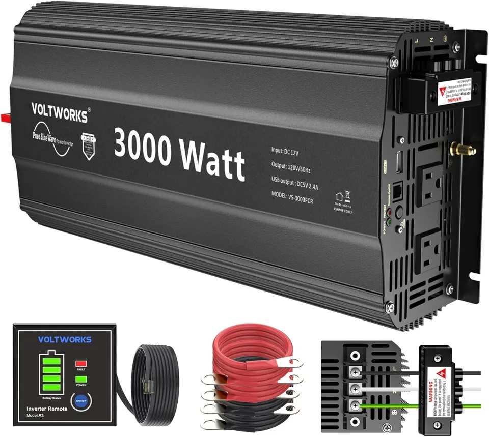 3000WATT PURE SINE SINE WAVE NAJLEPŠIE 12 V DC až 110 V 120 V AC, s AC Hardwire 30A kompatibilnými s lítiovou batériou