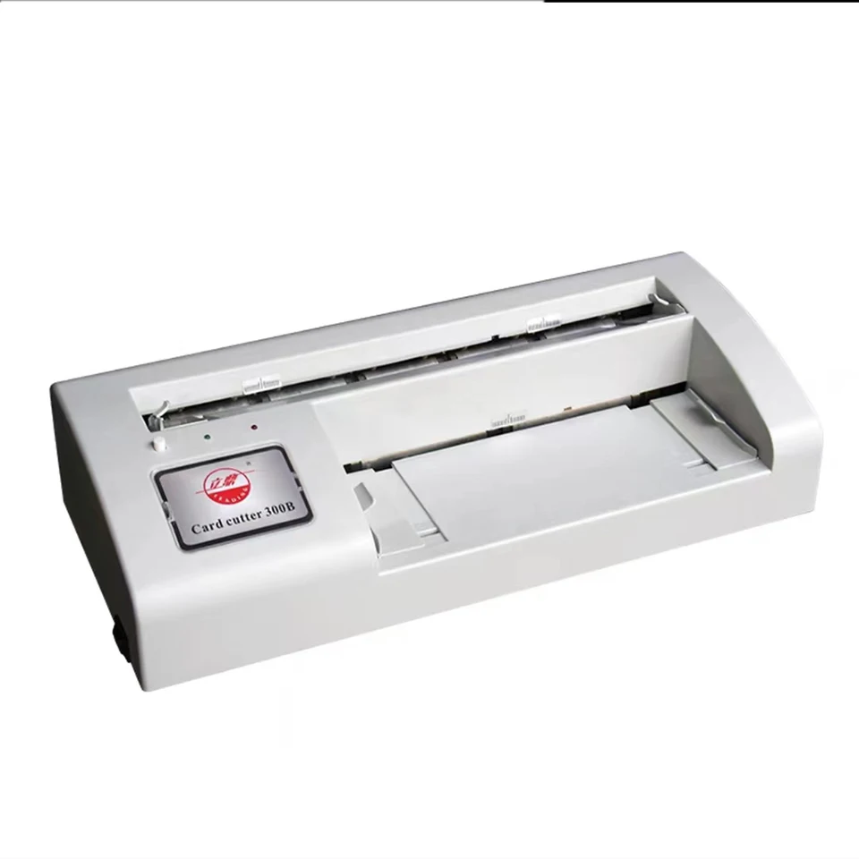 300B vizitka Cutter Electric Automatic Slitter Paper Card Cutting Machine DIY Nástroj A4 a veľkosť písmena 220V