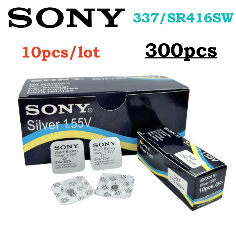300ks Originálny Sony 337 SR416SW Batéria batérie 623 D337 V337 SP337 1,55V Nezávislé balenie