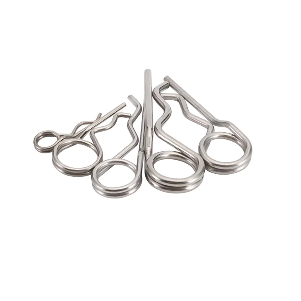 304 Nerezová oceľ Double Coil R Cievka R / štiepený špendlík PIN Wave PIN