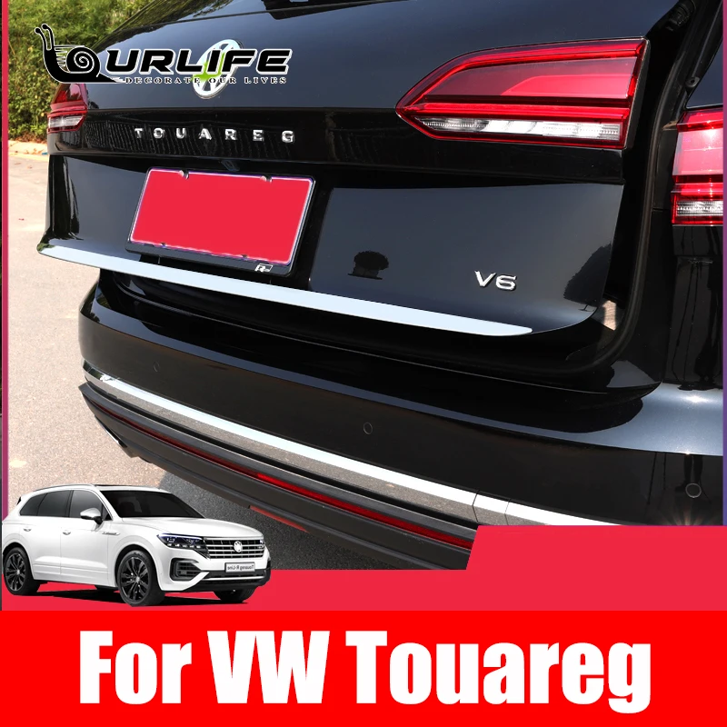 304 Nerezové zadné dvere dekorácie zadné dvere Cover Cover Chrome Sticker Ráme príslušenstvo pre Volkswagen Touareg 2019 2020 2021