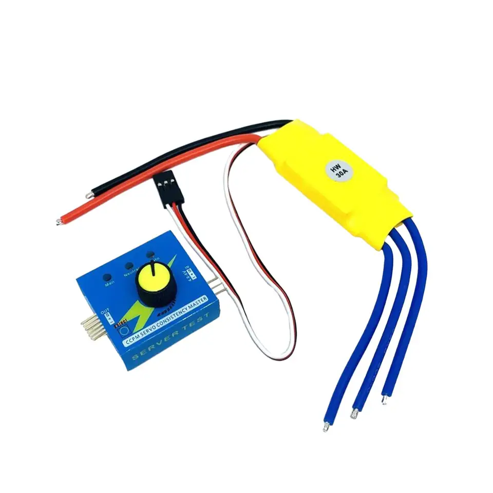 30A Brushless ESC 12V Kompaktná veľkosť DC 3 fázový vysoký výkon RC Lietadlo s výmenou príslušenstva testera servo