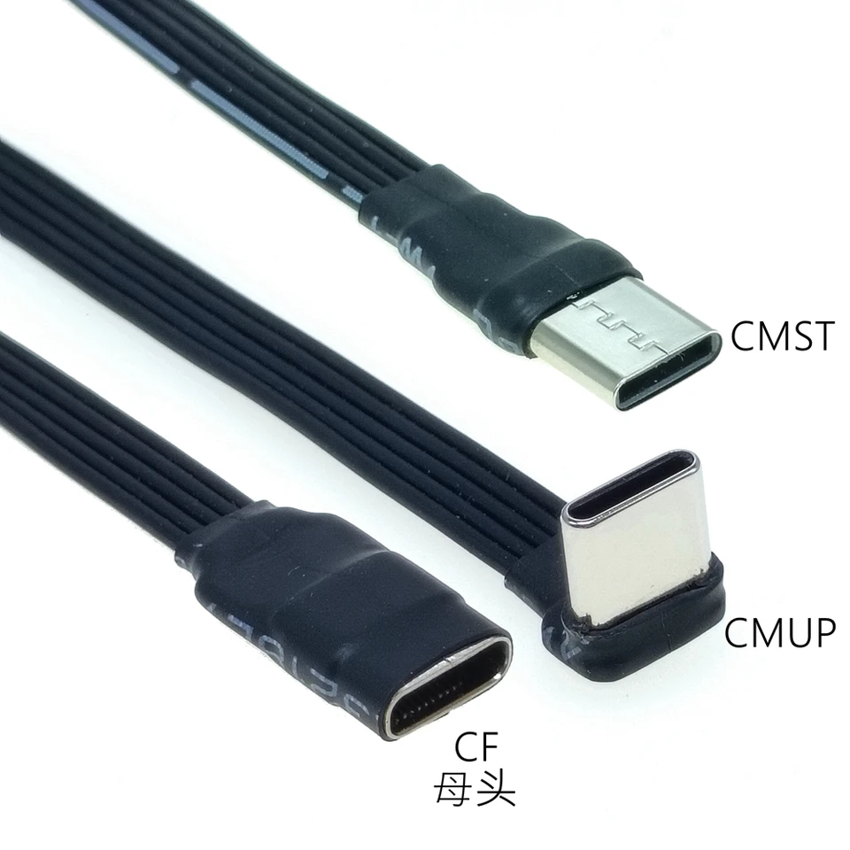 30cmtype C až USB-C 90 ° Rytový adaptér káblová banka Flexibilný kábel PD Kábel Kábel USB C OBLASTI PLATNÝ SKYVIDOVÝ KABEL
