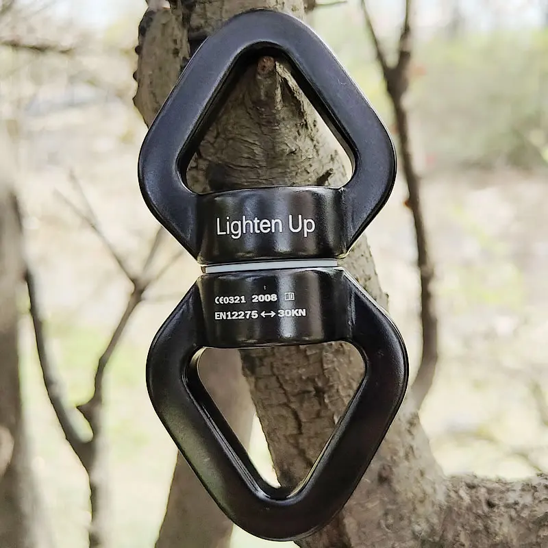 30kn Universal Ring lezenie Carabiner Swivel Connector Universal Gimbal Ring Yoga Swing Hammock Lope Swivel Carabiner Carabiner карабинининves