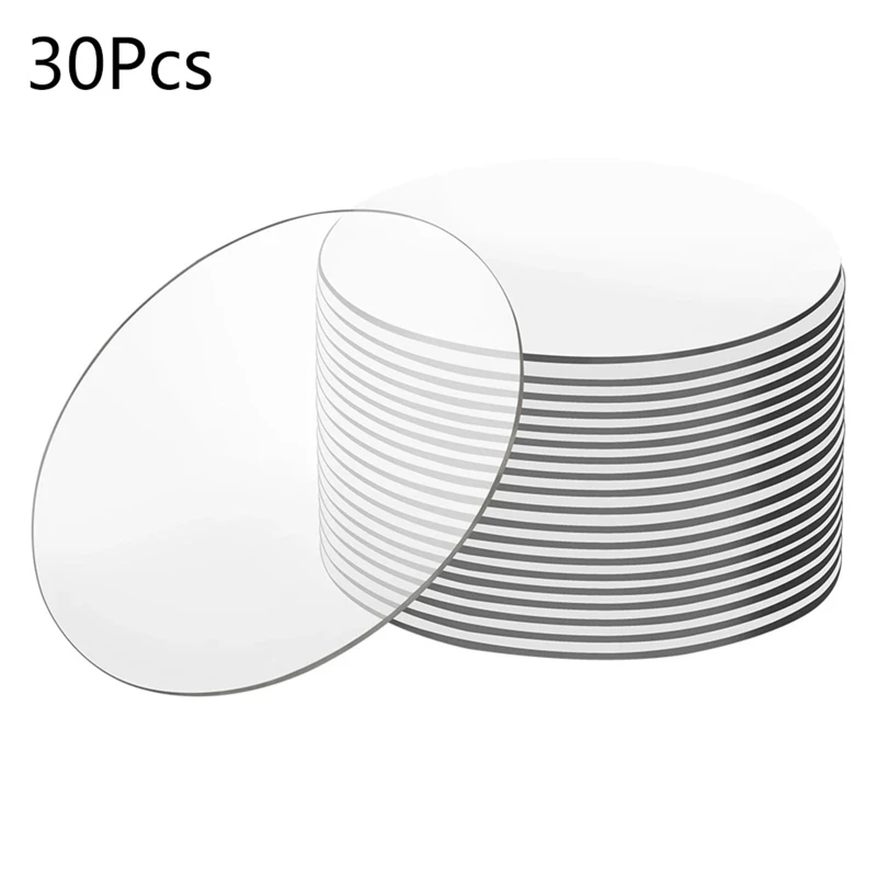 30kry akrylové plechové okrúhle disk čistou doskou z plexy -glass 1 mm na displeji