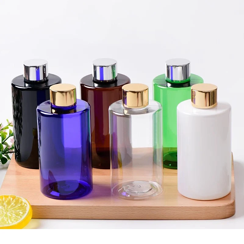 30ks 200 ml 250 ml prázdna čierna biela hnedá fľaša na domáce zvieratá so zlatým strieborným uzáverom pre sprchový gél šampón tekutý mydlo Kozmetická nádoba