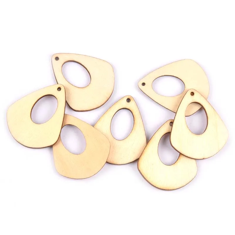 30ks 34x41mm prírodné kvapky Duté drevené remeslá na náušnice Šperky DIY DIY Scrapbooking Arts Orexy M1870
