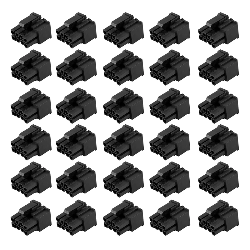 30ks 4,2 mm 6+2 pin 8p 8pin mužský výkonový konektor plastový plášť pre počítač počítač ATX Graphics Card GPU, čierny