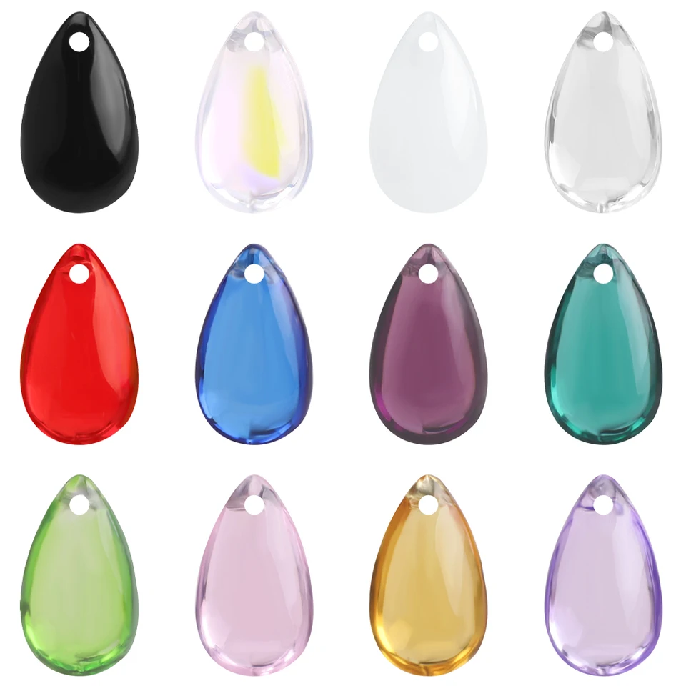 30ks 8x13mm cabochon lampa Crystal Drw Pendant Elegantné červené guľôčky sklenené kvapôčky korálky ručne vyrábané náhrdelník DIY šperky