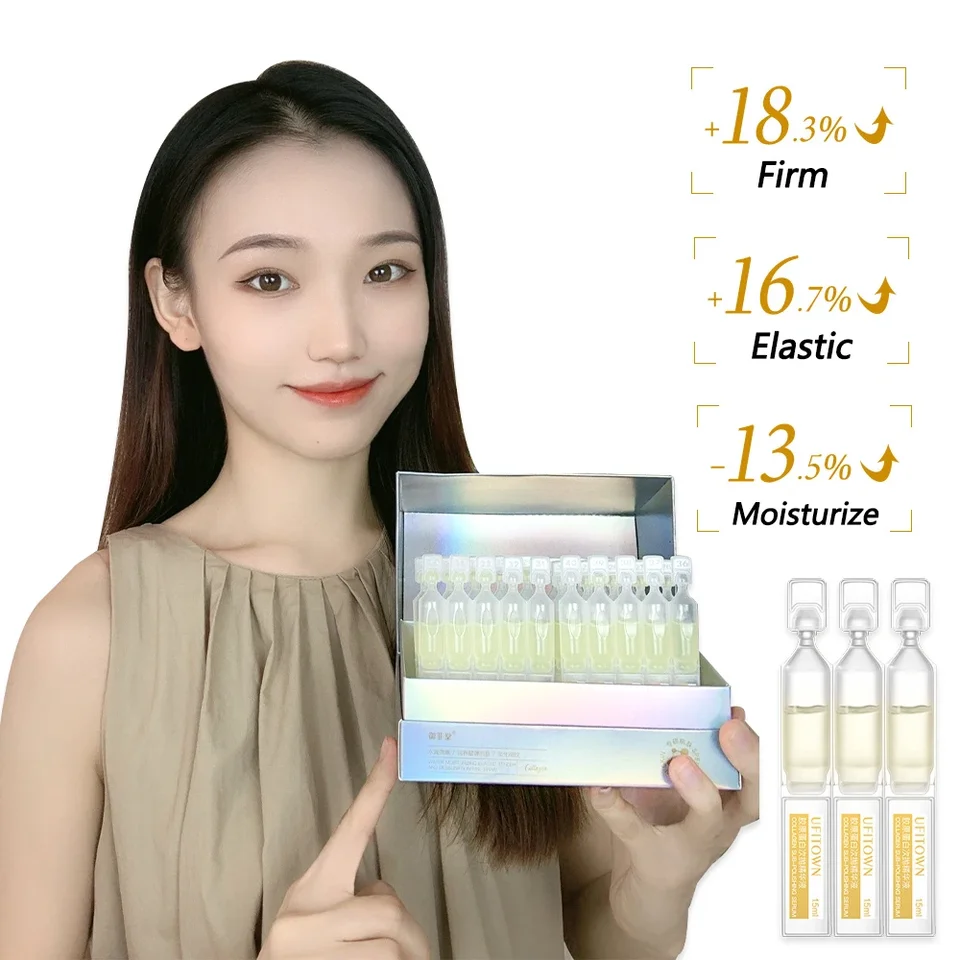 30ks/set kolagén Ceramid Ceramid Serum opravárenská firma Smoot Essence kyselina hyalurónová anti vrásky starnutie bielia